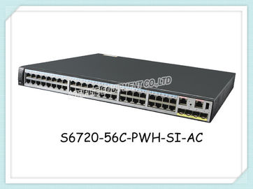 S6720-56C-PWH-SI-AC Mạng chuyển mạch Huawei 32 cổng Gigabit 16x100M / 1 / 2.5 / 5 / 10G 4 cổng 10 Gig SFP + PoE ++