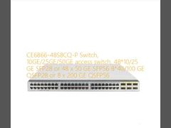 Thiết bị chuyển mạch CE6866-48S8CQ-P, thiết bị chuyển mạch truy cập 10GE/25GE/50GE, 48*10/25 GE SFP28 hoặc 48 x 50 GE SFP56, 8*40/100 GE QSFP28 hoặc 8 x 200 GE QSFP56