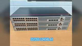 S5735S-L24T4S-A1 (24 cổng Ethernet 10/100/1000BASE-T, 4 Gigabit SFP, Bộ nguồn AC)