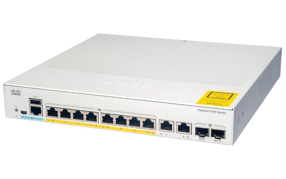 C1000-8P-2G-L Cisco Catalyst 1000 Series Switches 8x 10/100/1000 Cổng Ethernet PoE+ 2x 1G SFP RJ-45 Combo Uplinks