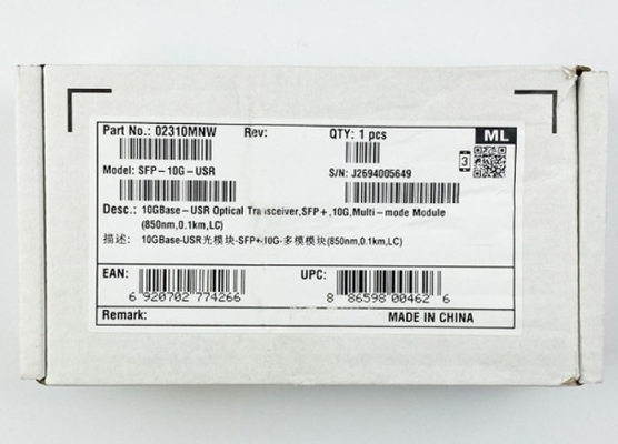 SFP-10G-USR Huawei Transceiver quang học SFP-10G-USR Transceiver quang học SFP+ 10G Multi-Mode Module ((850nm 0.1km LC
