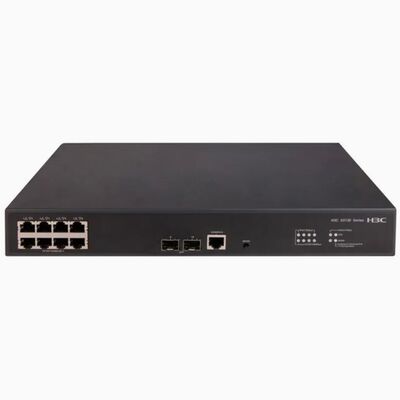 H3C LS-5130S-10P-HPWR-EI-H1 8-Port PoE+ Gigabit Switch with 2 SFP Uplinks, 125W PoE Budget