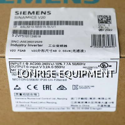 Siemens 6SL3210-5BB15-5UV1 0.55KW 1AC V20 PLC Điều khiển công nghiệp 6SL32105BB155UV1