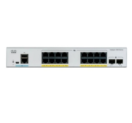 C1000-16P-2G-L Cisco Catalyst 1000 Switch 16x 10/100/1000 Cổng Ethernet PoE+ 120W PoE Ngân sách 2x 1G SFP Uplinks