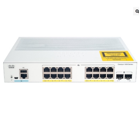 C1000-16FP-2G-L Cisco Catalyst 1000 Switch 16x 10/100/1000 Cổng Ethernet PoE + 240W PoE Ngân sách 2x 1G SFP Uplinks