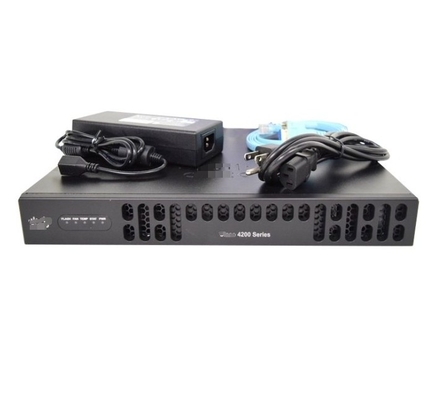 ISR4221-SEC/K9 Cisco ISR 4221 Router 2 WAN/LAN Port 1 SFP Port Multi Core CPU 2 NIM Security Bundle