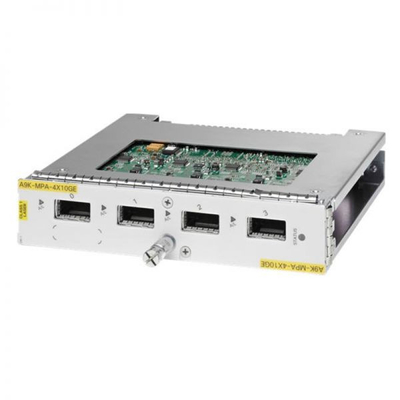 Mô-đun mở rộng CiscoA9K-MPA-4X10GE Tỷ lệ dữ liệu Cisco Mô-đun cắm vào yếu tố hình thức nhỏ Khoảng cách truyền 300m