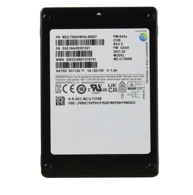 MZILT960HBHQ-00007 Samsung PM1643A MZILT960HBHQ-00007 SSD