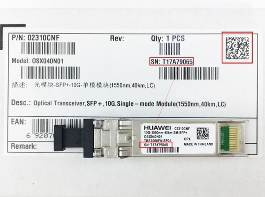 OSX040N01 Chiếc máy thu quang Huawei OSX040N01 02310CNF SFP+ 10G Multi-Mode Module ((1550nm 40km LC LRM)