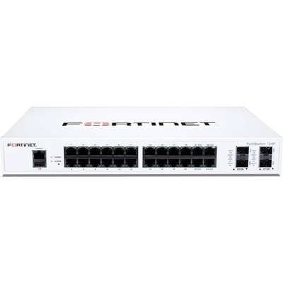 Fortinet FS-124F là một bộ chuyển đổi hiệu suất / giá cạnh tranh với cổng 24x GE + cổng 4x SFP + 1x RJ45