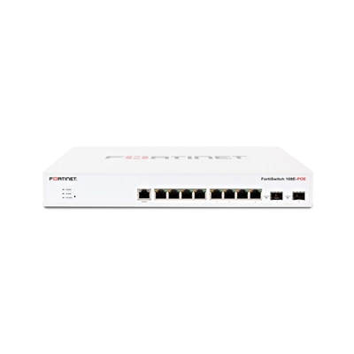 FS-108E-POE Fortinet FortiSwitch 100 Series Layer 2 FortiGate switch controller tương thích với PoE + switch với 8 x GE RJ45
