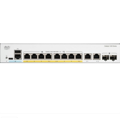 C1200-8T-E-2G Cisco Switch 8x 10/100/1000 cổng 2x Gigabit đồng / SFP cổng kết hợp rack-mountable