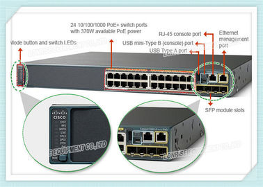 WS-C2960X-24PS-L Cisco Ethernet Switch Gigabit 24 Cổng 512mb Với 370 Watt Poe