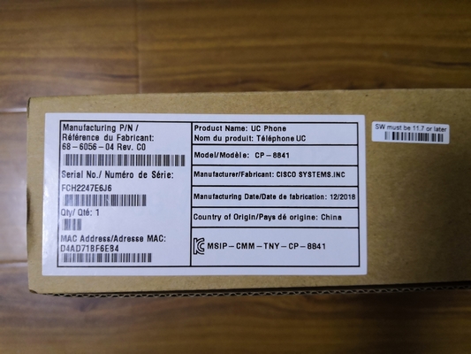 Cisco IP Phone 8841 CP-8841-K9 với màn hình LCD 800x480 và 2 cổng Ethernet