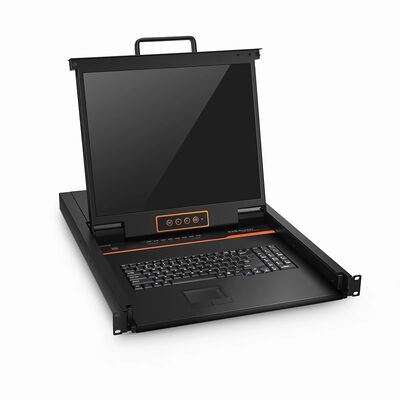 Bộ chuyển đổi KVM USB gắn trên giá 1U VGA 8 cổng x1 dành cho người dùng với đèn LED 19", 8 x Cáp VGA đi kèm