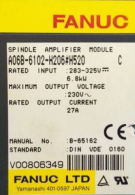 Bộ khuếch đại servo trục chính CNC Fanuc A06B-6102-H206 200-240V AC Độ chính xác cao