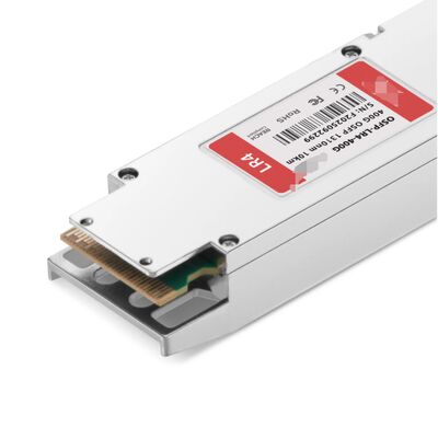 TS-OP-314H-10C/400G OSFP LR4 Fined Top Optical Transceiver với bước sóng 1310nm và truyền 10km cho mạng mật độ cao