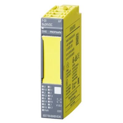 Siemens 6ES7136-6BA00-0CA0 ET200SP F-DI 8x24VDC HF Safety Input Module với chứng nhận SIL3 và xếp hạng PL e