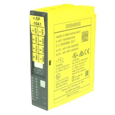 Siemens 6ES7136-6BA00-0CA0 ET200SP F-DI 8x24VDC HF Safety Input Module với chứng nhận SIL3 và xếp hạng PL e