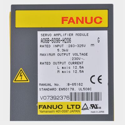 Mô-đun bộ khuếch đại servo hai trục FANUC A06B-6096-H206 với giao diện FSSB và công suất 5,3 kW cho hệ thống CNC