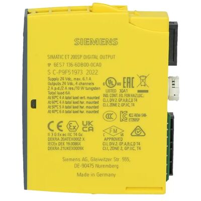 Mô-đun đầu ra kỹ thuật số không an toàn của Siemens 6ES7136-6DB00-0CA0 cho ET 200SP