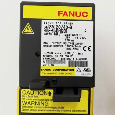Bộ khuếch đại servo FANUC A06B-6240-H206 Trục kép AiSV 20/40-B Bản gốc