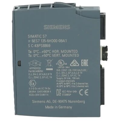 Siemens 6ES7135-6HD00-0BA1 SIMATIC ET 200SP Mô-đun đầu ra tương tự AQ 4xU/I ST