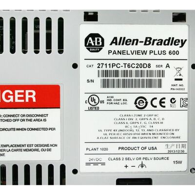 Allen-Bradley 2711PC-T6C20D8 PanelView Plus 6 Màn hình cảm ứng đầu cuối HMI 600 nhỏ gọn Ethernet RS232