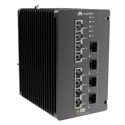 Huawei CloudEngine S5735I-S8T4XN-V2 Industrial Layer 3 Switch. 8×GE RJ45 + 4×10GE SFP+ DIN-Rail Managed Ethernet Switch