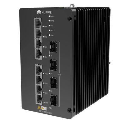 Huawei CloudEngine S5735I-S8T4XN-V2 Industrial Layer 3 Switch. 8×GE RJ45 + 4×10GE SFP+ DIN-Rail Managed Ethernet Switch