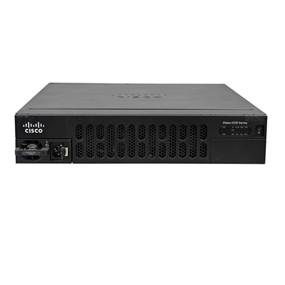 ISR4451 X K9 1to 2G Hệ thống thông lượng 4 WAN Và cổng LAN 4 cổng SFP 10 lõi CPU An ninh giọng nói WAAS thông minh WAN