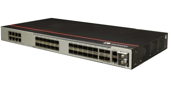 S5731-S32ST4X-D 8 10/100 / 1000Base-T Ethernet Port 24 Gigabit SFP 4 10G SFP + DC Power Supply Bảo trì phía trước
