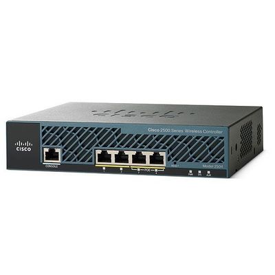 AIR-CT2504-50-K9, Bộ điều khiển không dây Cisco 2500, 50 giấy phép AP/cổng 4xGE/quản lý RF
