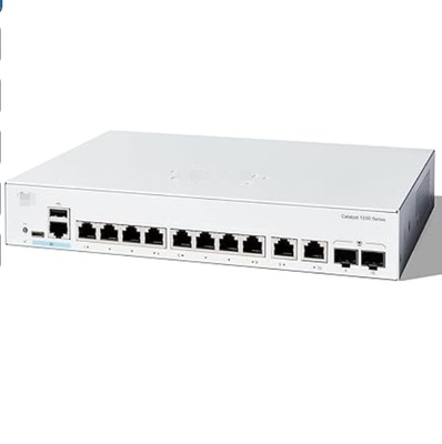 C1200-8P-E-2G Cisco Switches 8x 10/100/1000 PoE + cổng với ngân sách điện 67W 2x Gigabit đồng / SFP Combo cổng, rack-mountable